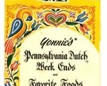 Yonnie&#39;s Pennsylvania Dutch Week End Favorite Foods Hotel Brunswick Lanc... - $17.82