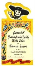 Yonnie&#39;s Pennsylvania Dutch Week End Favorite Foods Hotel Brunswick Lancaster PA - £14.02 GBP