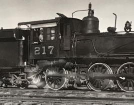 Evangeline Railroad #217 4-6-0 Locomotive Train B&amp;W Photograph - £10.79 GBP