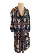 WHBM Python Snake Print Half Sleeve Pullover Dress Women’s Medium Beige ... - £30.27 GBP