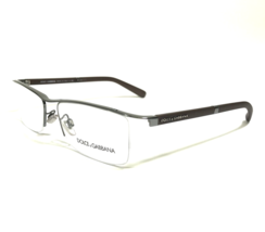 Dolce &amp; Gabbana Eyeglasses Frames DG1249 1234 Brown Silver Rectangle 55-... - $93.28