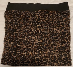 Charlotte Russe Ruched Animal Print Skirt - Size XL - £15.13 GBP