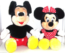 Mickey Minnie Mouse Plush Toy Disneyland Disney World Vintage 1990's - £39.27 GBP