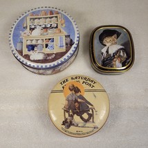 3 Vintage Tins ~ The Saturday Evening Post ~ Bentley’s &amp; J. Luber Kitchen Cats - £11.74 GBP