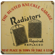 Busted Knuckle Garage Radiators Metal Sign - £23.53 GBP