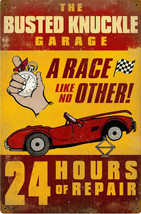 Busted Knuckle Garage 24 Hours of Repair Metal Sign - £23.41 GBP