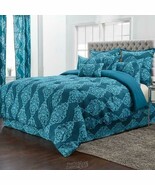 Victoria 12-Pc. Comforter Set Teal King 75&quot;x80&quot; - €113,12 EUR