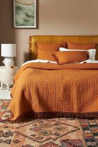 INDACORIFY Handmade 100% Cotton Solid Color Bohemian Coverlet Comforter with Tas - £67.92 GBP+