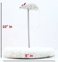 TOOPAWS Cat Toy Coil Tethered Mouse Interactive Pet Toy Kitty Play Swatter 10&quot; - £5.95 GBP