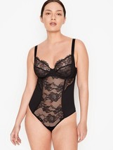 Victoria&#39;s Secret 36G/38DDD TEDDY bodysuit BLACK LACE FULL CUP fabulous ... - £77.31 GBP