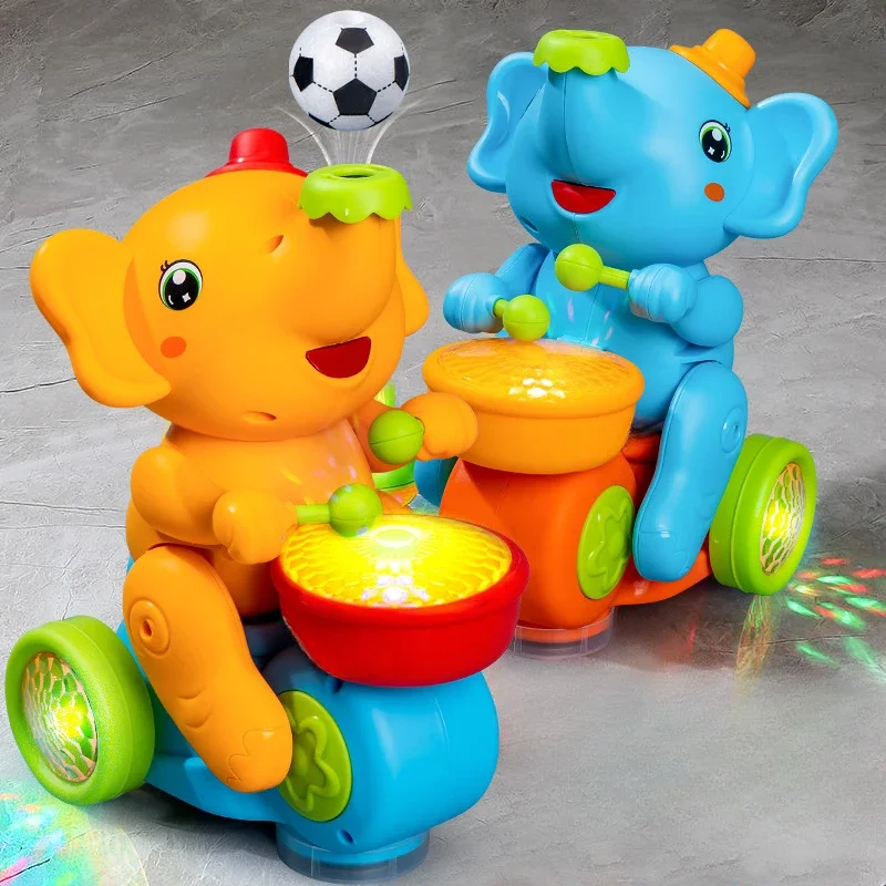 Children&#39;s Toys Electric Ball Blowing and Drumming, Small Elephant Unive... - $28.57