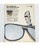Vintage 1980&#39;s Sport Ray Ban Sunglasses Print Ad Sailing Americas Cup 8&quot;... - $124.61 MXN