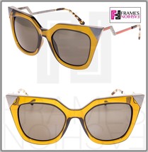 FENDI IRIDIA FF0060S Orange Olive Ruthenium Crystal Thunder Sunglasses 0060 - £189.92 GBP