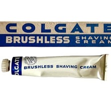 Colgate Brushless Shaving Cream 1950s NOS With Box Beauty Collectible E36 - $29.99