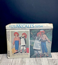 Vintage Sewing Pattern McCall&#39;s 5254- Raggedy Ann &amp; Andy Costumes 1976 u... - £6.39 GBP