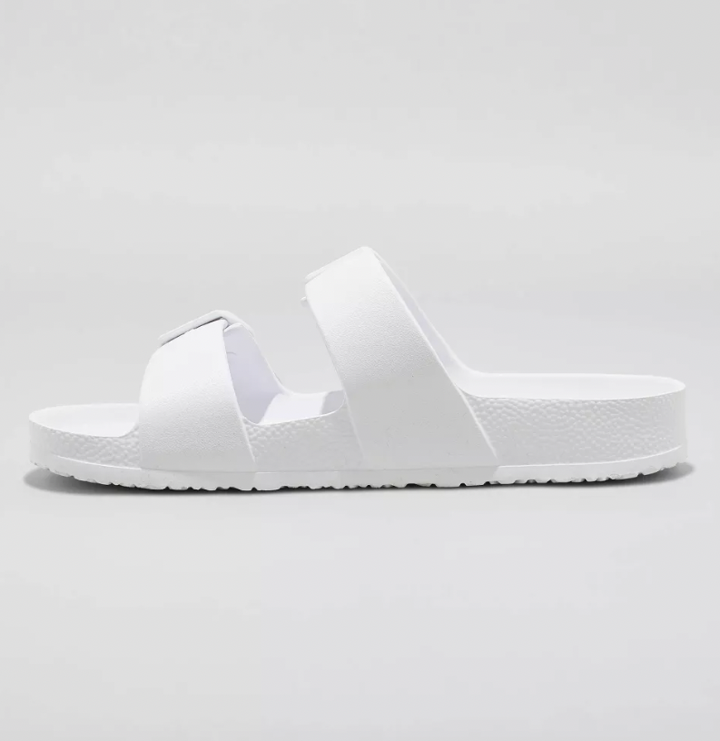 Shade & Shore Sandalen Damen Weiß 6 Neida Eva Zwei Band Fußbett Rutschen Strand Item image 2