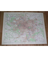 1955 VINTAGE MAP OF PARIS AND VICINITY / FRANCE / SCALE 1:100,000 - £29.69 GBP