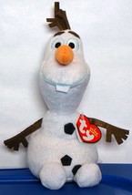 Disney Frozen Olaf Snowman Ty Beanie Baby Plush Toy 8&quot; New ~ Christmas Gift - £7.91 GBP