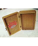 Prior wooden cigar box with hinged clasp lid - $10.79