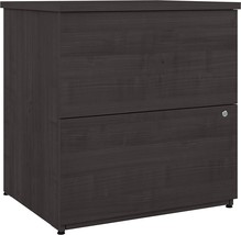 Bestar Logan 2 Drawer Lateral File Cabinet In Charcoal Maple, 28W - £169.74 GBP