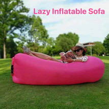 Inflatable Lounger Air Sofa Hammock Outdoor Indoor Camping Bed Beach Seat UK - £12.97 GBP