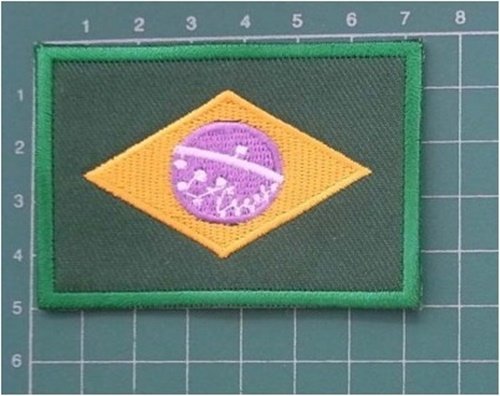 Flag Of Brazil National Country Flag Patches Emblem Logo 2 x 2.8 Inches Sew O... - $15.93