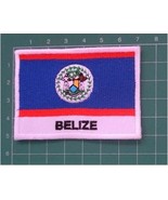 Flag of Belize Nation Country Patches Emblem Logo 2&quot; x 2.8&quot; Sew On Embro... - £13.50 GBP