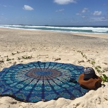 Round Mandala Tapestry Indian Beach Towel Hippie Picnic Throw Boho Dorm Decor - £24.17 GBP
