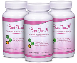 3 Month Supply of Bust Bunny Breast Bust Enhancement Pills - £39.50 GBP