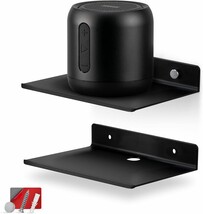 Brainwavz 2-Pack 6&quot; Floating Metal Wall Shelf For Books, Organizer,, Black - $39.99