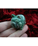 (Y-PIG-PO-701) ROLY POLY PIG Piggy GREEN WHITE gem gemstone Stone FIGURINE - $332.27 MXN