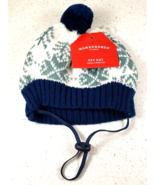 Christmas Dog Hat BluePom Pom Adjustable Elastic size Small/Medium - £7.60 GBP