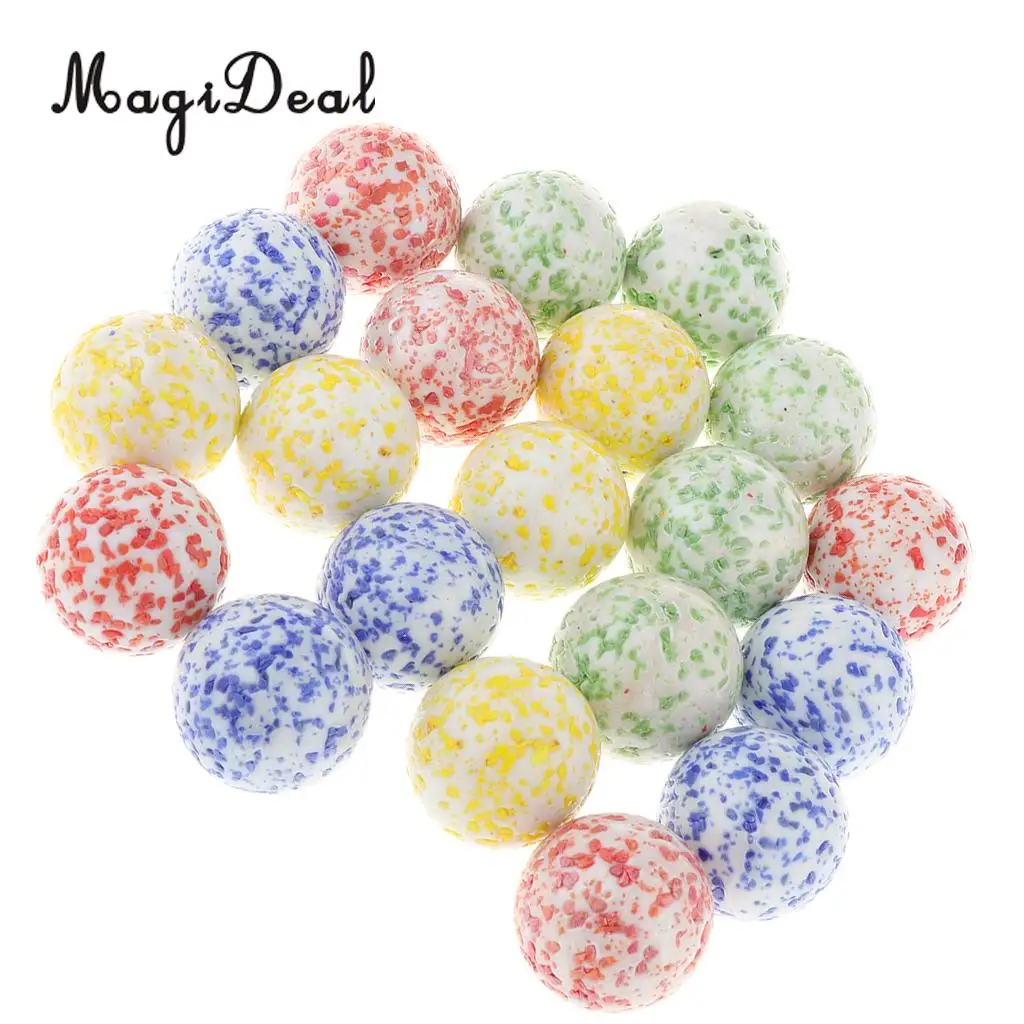 20pcs 25mm Speckled Glass Marbles, Kids Marble Run Game, Marble Solitaire Toy - £12.92 GBP