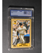 1987 Topps Traded Andy Van Slyke - Pittsburgh Pirates - #124T - CGA 9 - $10.00