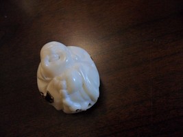 TAGUA NUT Vegetable Hand Carved Natural Japan Smiling Buddha, 2&quot; Orig - $54.87