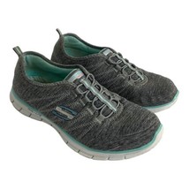 SKECHERS Womens Shoe Size 8.5 Dual Lite Grey Teal Memory Foam Slip On Sn... - £20.18 GBP