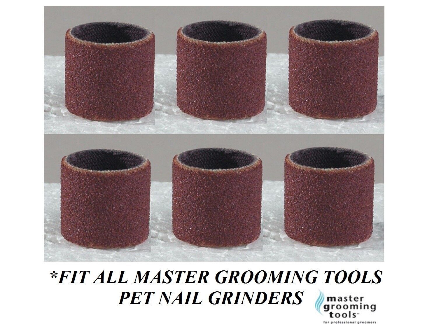 6 pc Nail SANDING BANDS FINE GRIT GRINDING For MASTER GROOMING TOOLS Gri... - $15.99