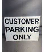 Vintage Service Gas Station Customer Parking Only Metal Sign Repair Shop... - $111.47
