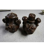 Salt &amp; Pepper shakers Pig 3&quot; tall no stoppers some chips in finish - €6,83 EUR