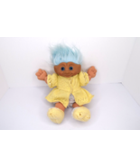 Vintage Troll Plush Doll Light Blue Hair w/ Cabbage Patch Outfit - $27.06 CAD