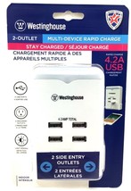 Westinghouse 2 Side Outlet Multi Device Rapid 4 USB Charger With LED Nig... - £13.49 GBP