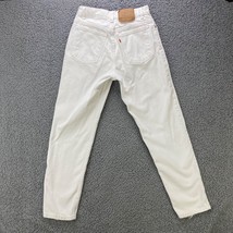 Vintage Levis 950 Relaxed Fit Tapered Jean Women 10 White Denim Orange Tab 30x30 - $58.06