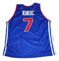 Toni Kukoc #7 Jugoslavija Yugoslavia Basketball Jersey New Sewn Blue Any Size image 5