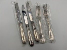 Christofle France Silverplate VENDOME 3 x Dinner Knives &amp; 2 x Dinner Forks - $199.99