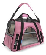 Pet Carrier Soft Sided Large Cat Dog Comfort Rose Wine Pink Bag Travel A... - £30.97 GBP