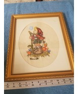 Hummel Hand Stitched Woven Picture, Matted and in Wooden Frame - £12.70 GBP
