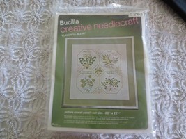 NOS Bucilla FLAVORFUL BLEND Crewel Embroidery KIT #2163 - 22-1/2&quot; x 22-1/2&quot; - $15.00