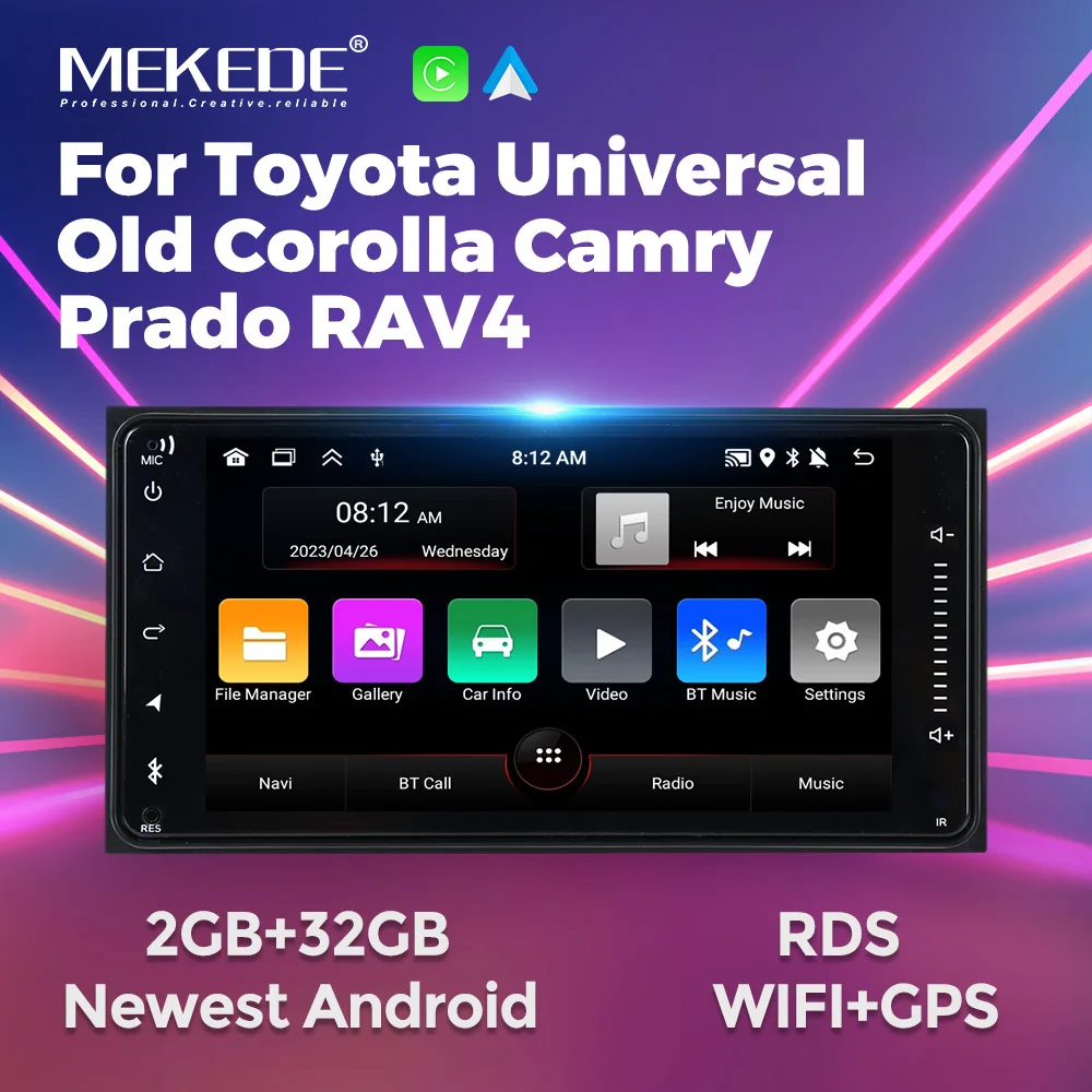 7inch Wireless Carplay Android auto Car Radio for Toyota Corolla Camry Vios - $93.39+