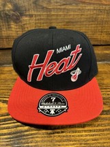 Miami Heat Mitchell &amp; Ness Size 7 Dynasty Fitted Hat Cap NBA Official Product - £24.08 GBP