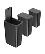 Sleek 3 Pack Black Trash Can Set with Odor Seal Lid - Perfect for Tight ... - $48.46